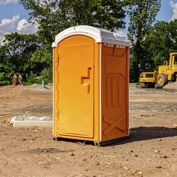 how often are the portable toilets cleaned and serviced during a rental period in Trumbull Ohio